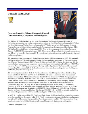William H. Luebke，博士执行官计划，...